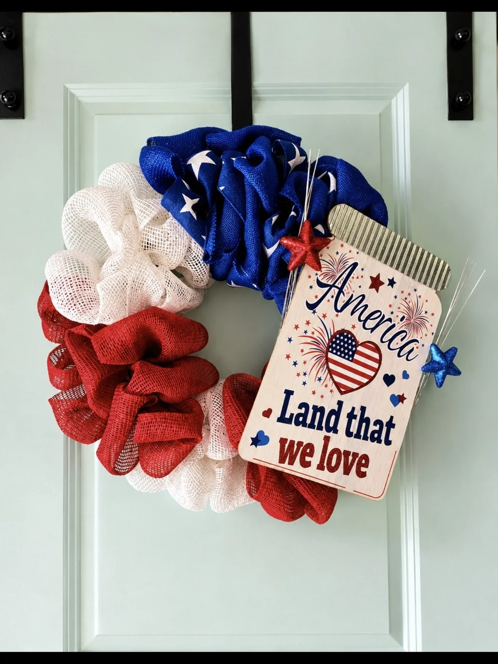🇺🇸 Handmade Patriotic Wreath 🇺🇸